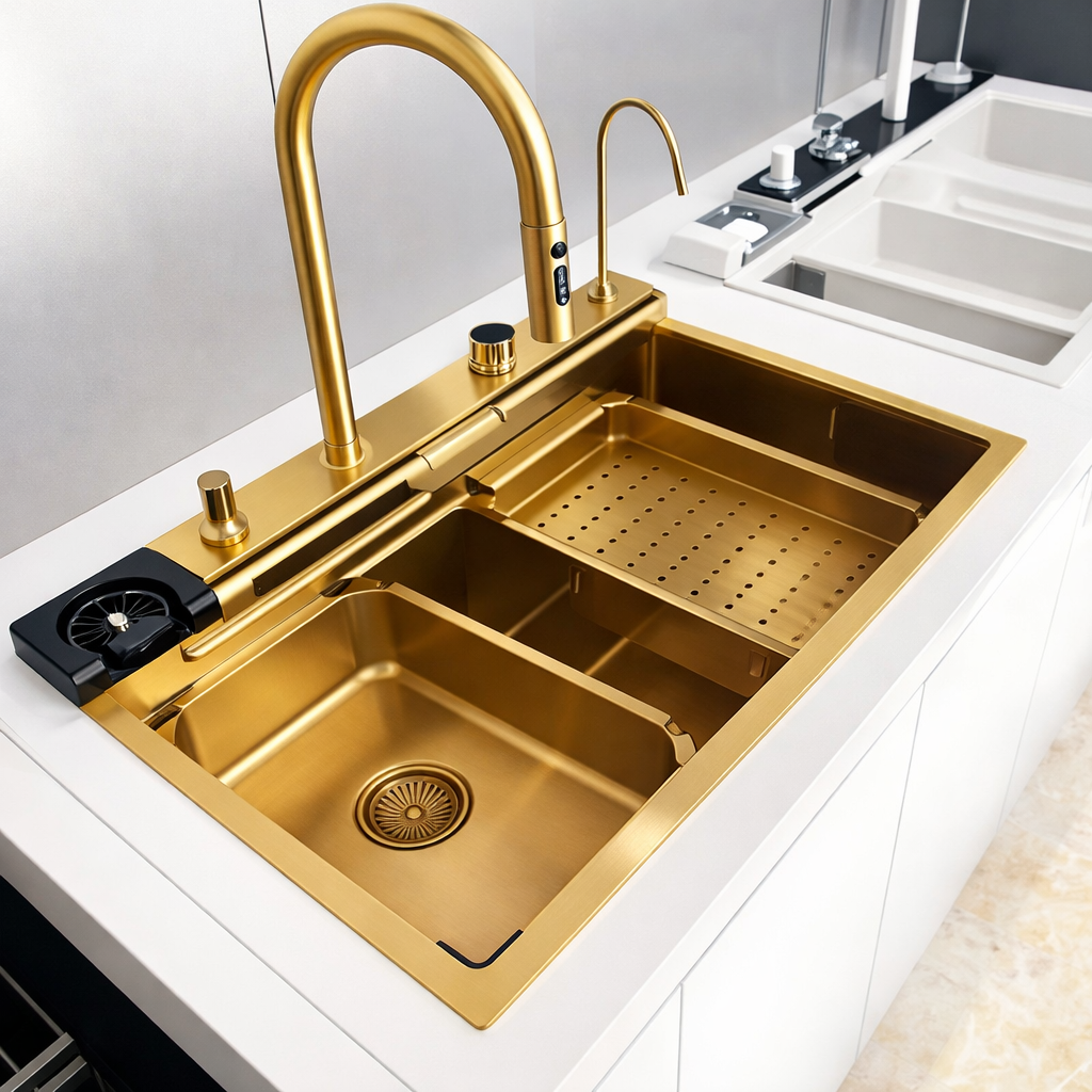 EVS 04- Gold Sink with Faucet - Image 2