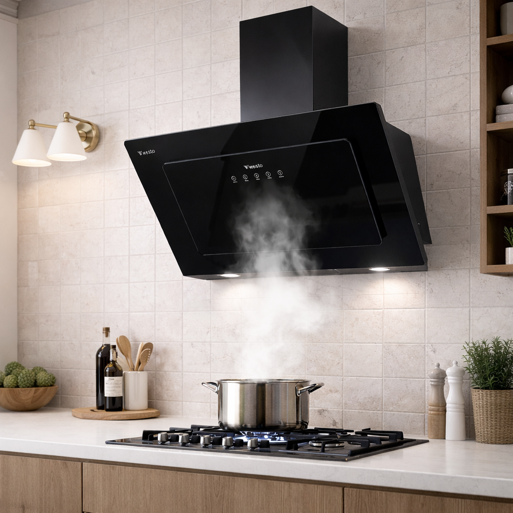 90cm Hinged Glass Range Hood - Image 2