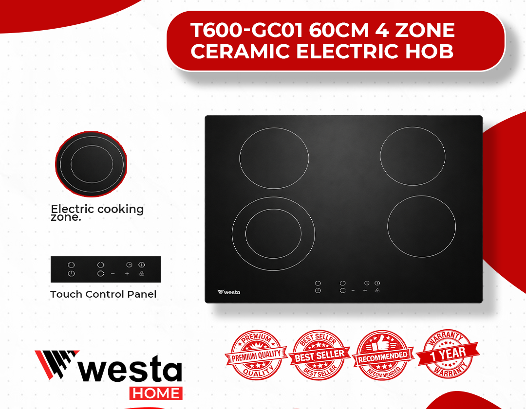 4 Zone Ceramic Electric Hob - Image 3