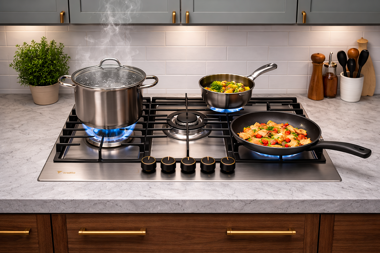 5 Burner Built-in Gas Hob - Image 2