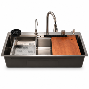Grey Multifunctional Workstation Sink