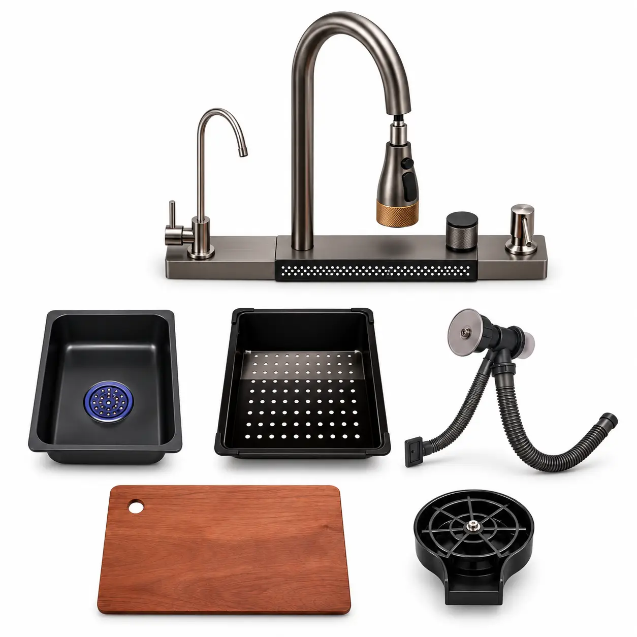 Grey Multifunctional Workstation Sink - Westa Home Grey Multifunctional Workstation Sink - Image 2