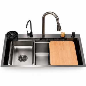 Workstation Kitchen Sink Waterfall Faucet Westa Home Accra