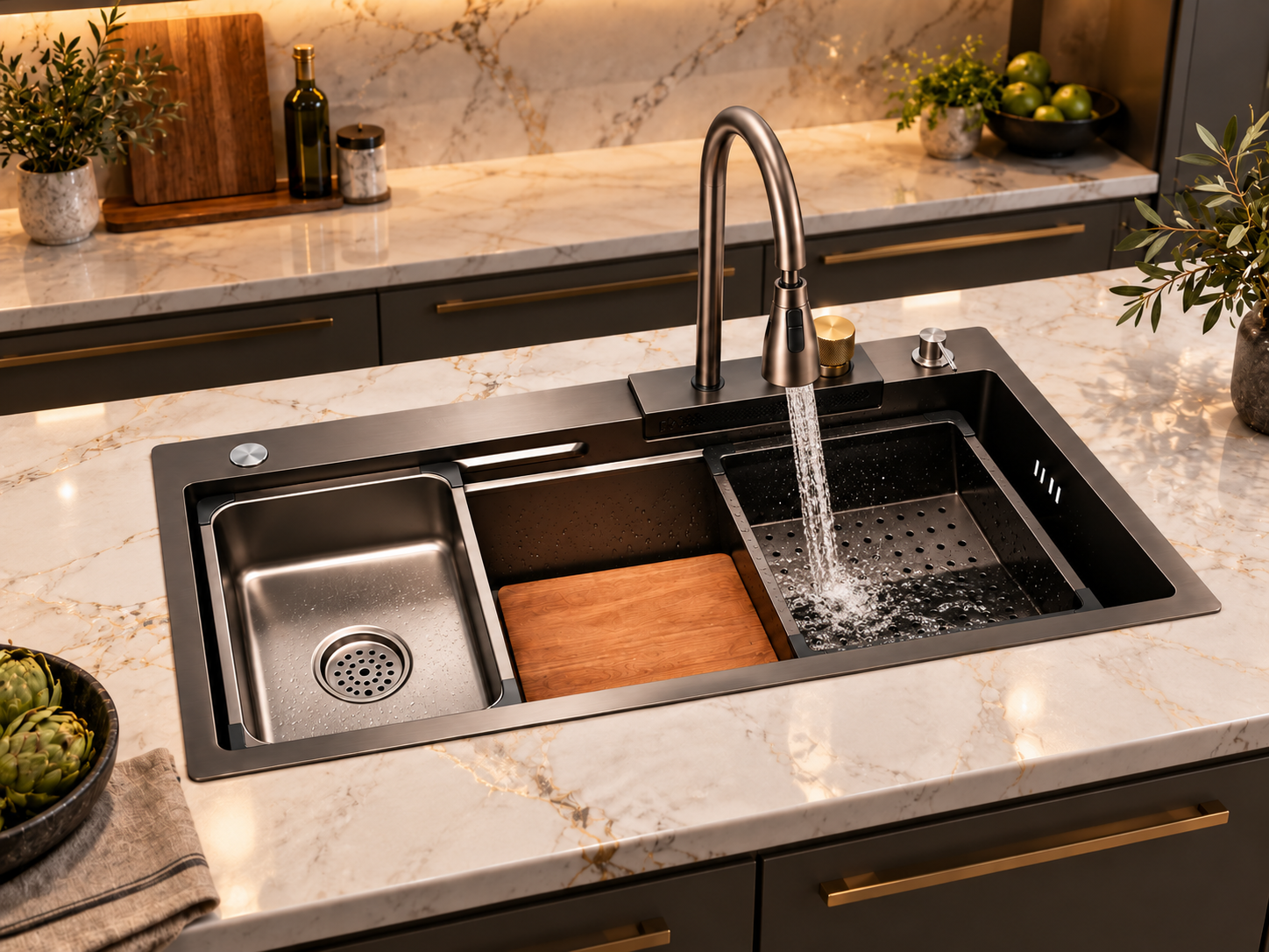 Silver Multifunctional Workstation Sink - Westa Home Silver Multifunctional Workstation Sink - Image 3