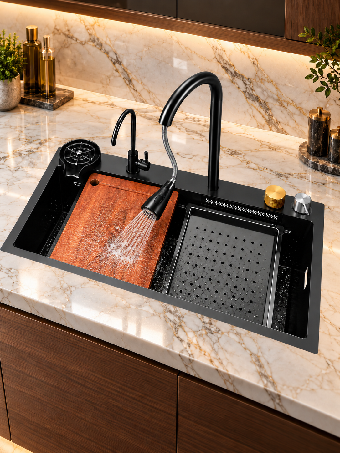 Grey Multifunctional Workstation Sink - Westa Home Grey Multifunctional Workstation Sink - Image 4