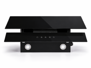 Black Glass Range Hood