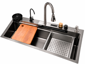 Workstation Kitchen Sink Waterfall Faucet Westa Home Accra