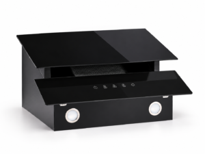 Black Glass Range Hood