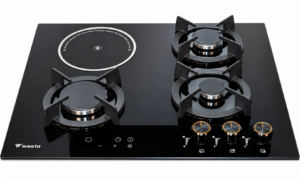 3 Gas + 1 Electric Combined Hob round design